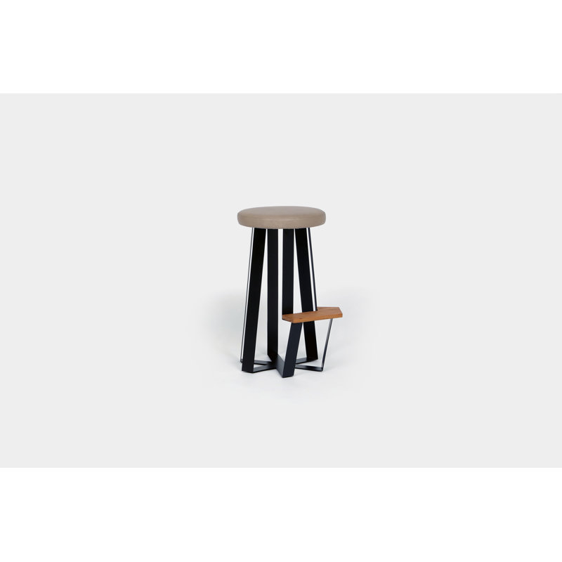 Stool with Metal Frame, Cashmere