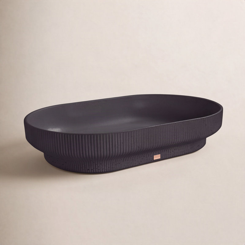 Lotus 22.4'' L Bathroom Sink, Coal Black