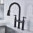 Bridge Kitchen Faucet With Pull-Down Sprayhead In Spot-118388145