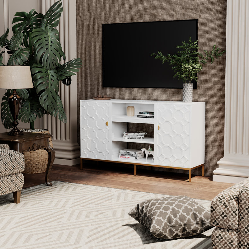 59.53'' W Storage Credenza, White