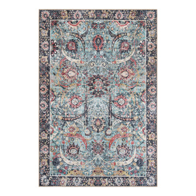 Maelei Performance Chenille Floral Indoor Rug