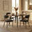 Hampson 47" Round MDF Dining Table – Compact Modern Table with Iron Legs for Kitchen, Dining Room, or Small Apartment Spaces-13514946