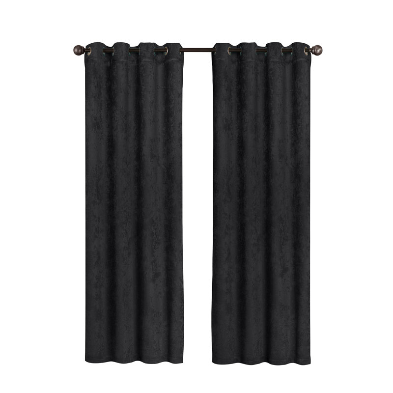 Room Darkening Curtain Pair, Charcoal, 54" W x 96" L