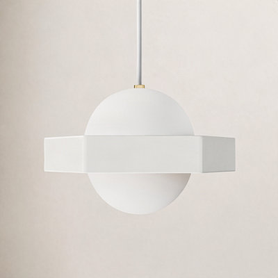 Saffian Single Light Glass Dimmable Pendant