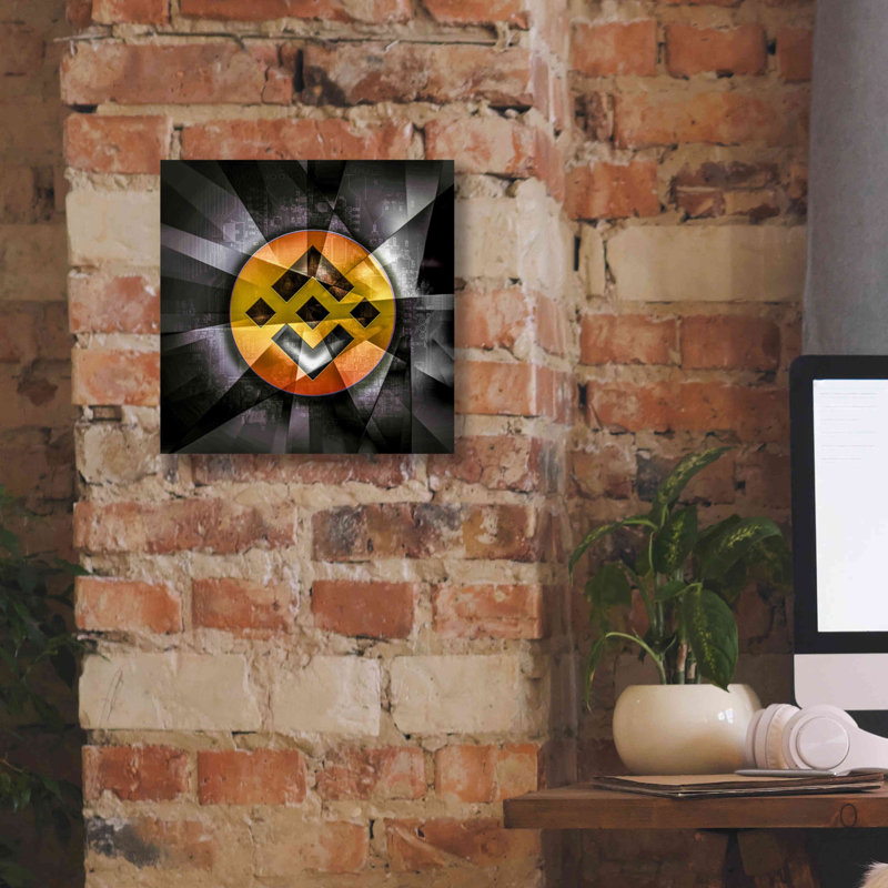 «BNB Binance Coin», art mural sur toile, H 12 po x l 12 po x P 0,75 po