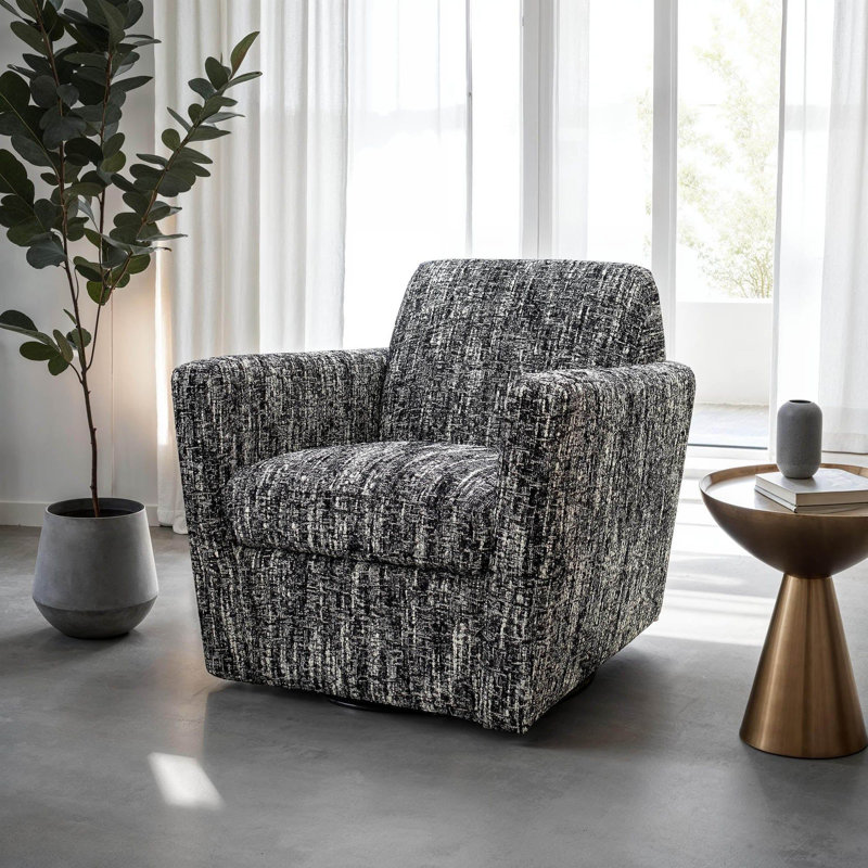 Kenya Upholstered Swivel Club Chair
