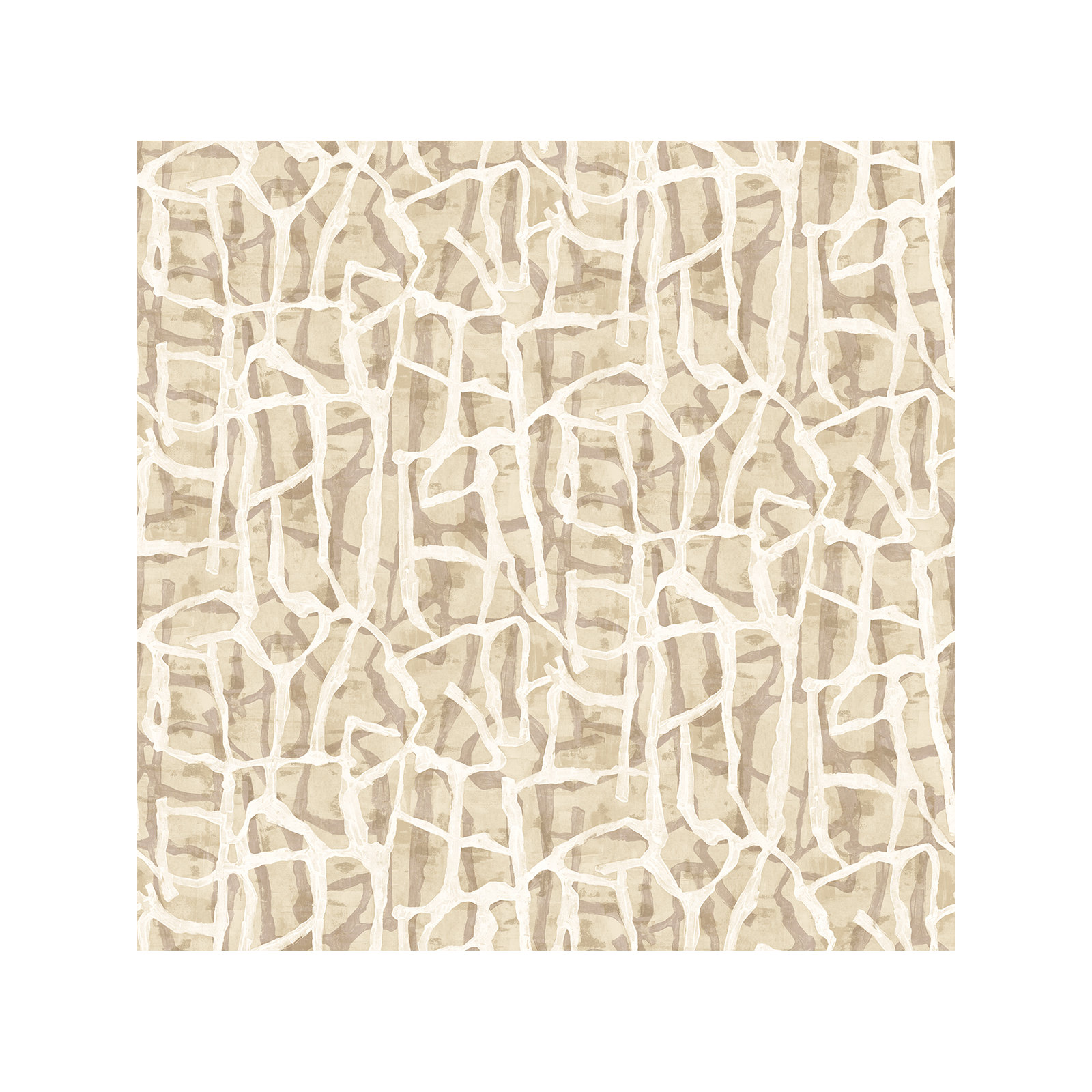 Zenia Abstract Wallpaper, Cafe Latte