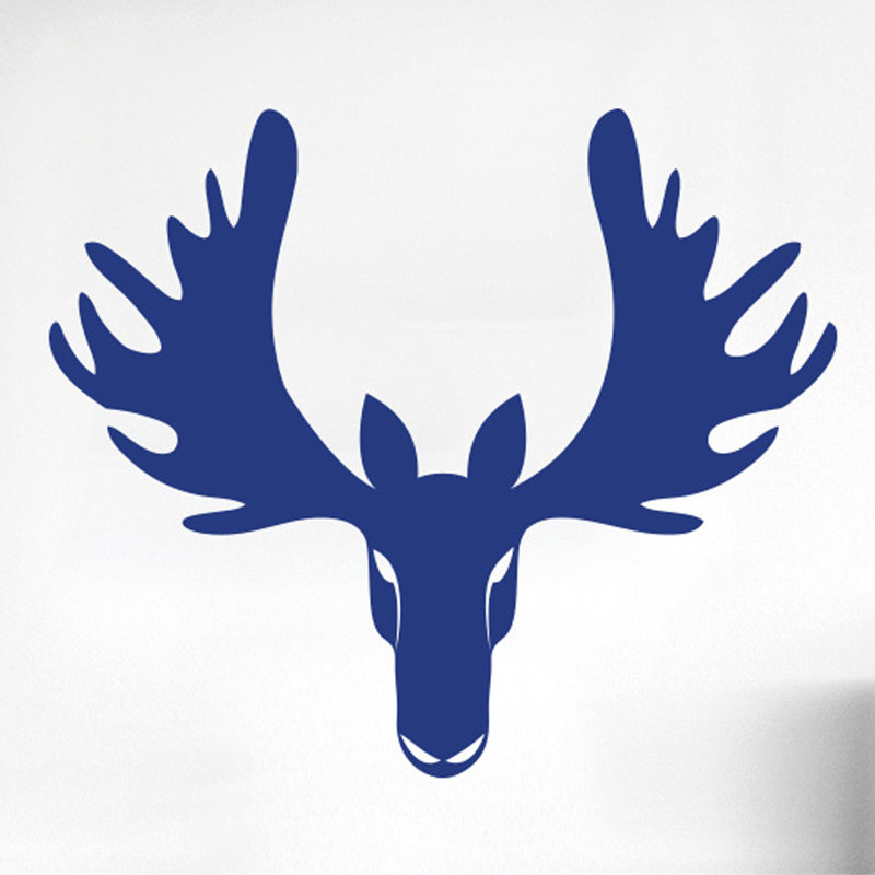 Animals Wall Decal, Medium, Dark Blue