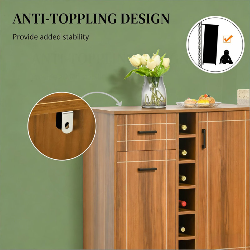 Armoire de rangement avec rangement, armoire à vin, armoire rétro