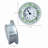 3.74"D Elegant Desktop Round Quartz Clock with Floral Decor