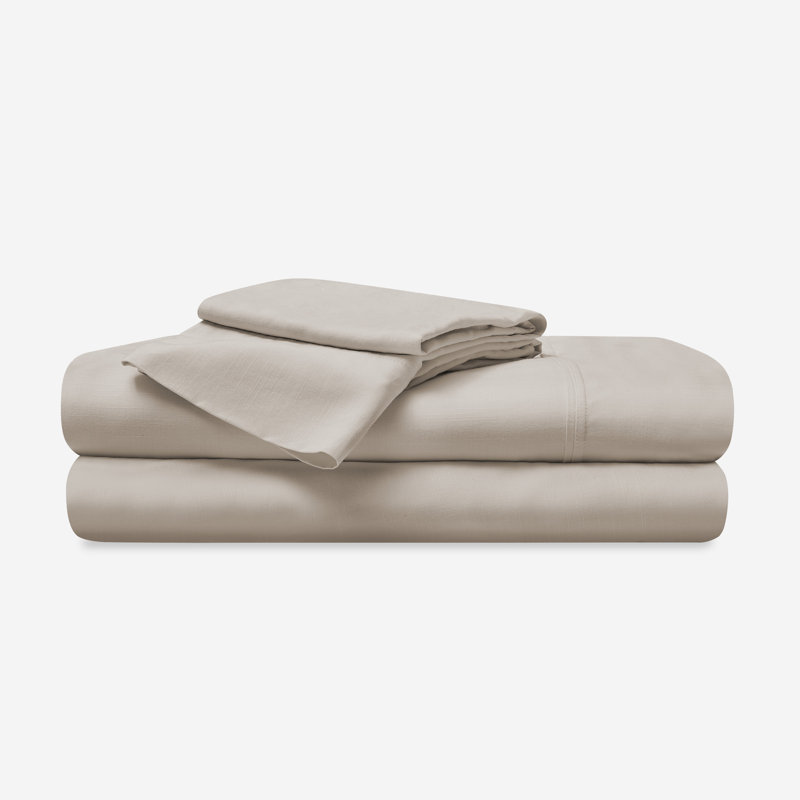 Medium Beige Bamboo Queen Sheet Set with Pillowcases