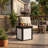 50 Gallon All-Weather Waterproof Resin Lockable Deck Box(Black And White)-123759391