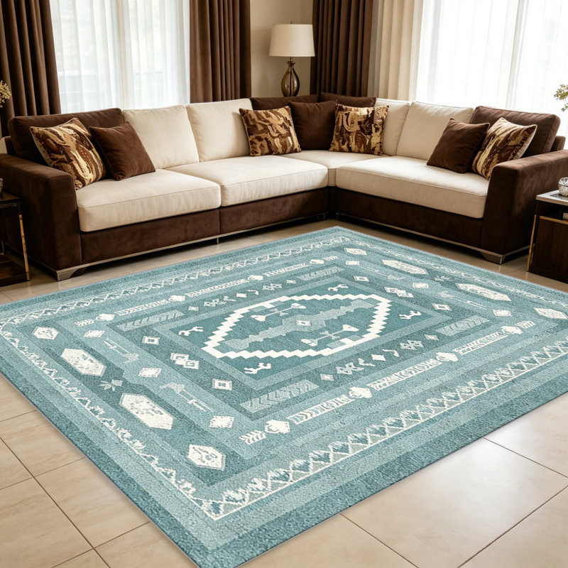 Sage Border Rug carpet-easy to clean, machine-washable, soft and comfortable; suitable for door mats, kitchens, living rooms, bedrooms, corridors, and laundry areas. Easy to clean, durable carpet for home decoration.