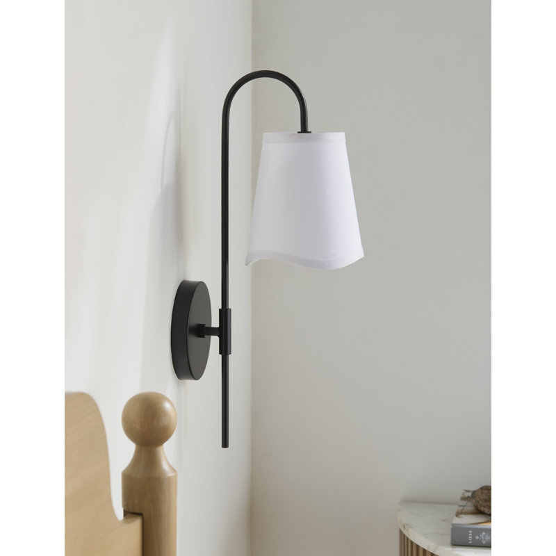 Imilian 19" H 1-Light Iron Wall Sconce , Matte Black