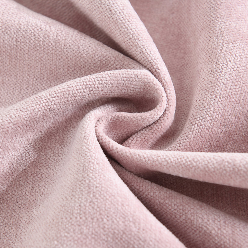Soft Textured Slub Chenille Solid Cushion Cover Cozy Neutral Farmhouse Decorative Pillow Covers, Square 18", Pink