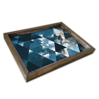 Elegant Serving Tray, 100% MDF & Pine Wood Frame, 11.8 x 15.7 inches | Durable 2.7mm Thickness, Perfect for Home Entertaining & Breakfast in Bed | Stylish Design, Lightweight & Easy to Clean