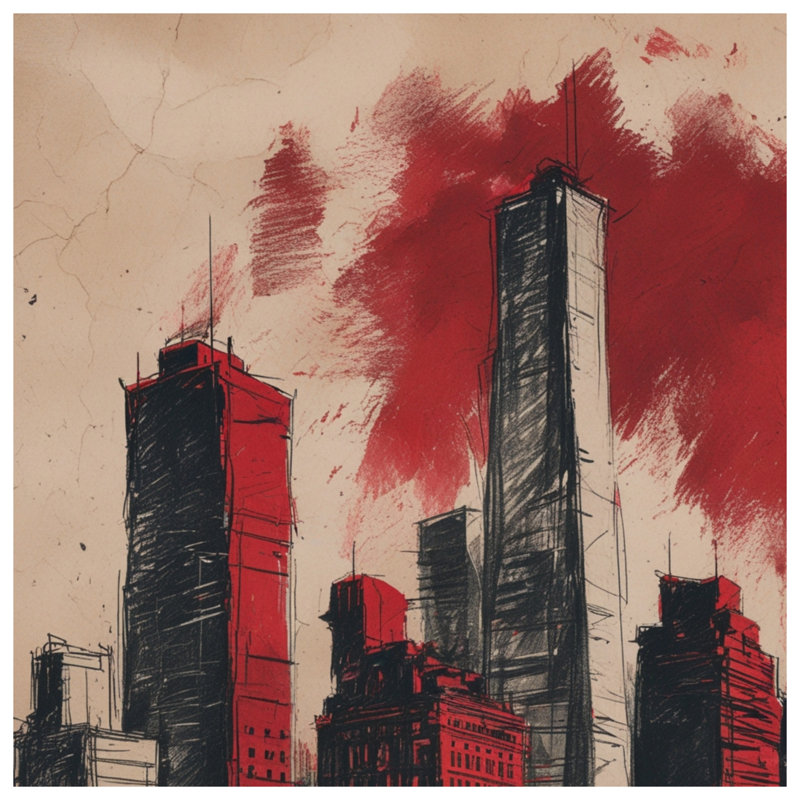 Couvertures de gratte-ciel rouges, 60 po L x 80 po H