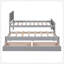 Lit plateforme simple avec lit gigogne et tiroirs-115693452