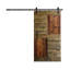 Porte de grange coulissante en bois de pin naturel 84 po H S Series avec quincaillerie d'installation-86863031-69957464