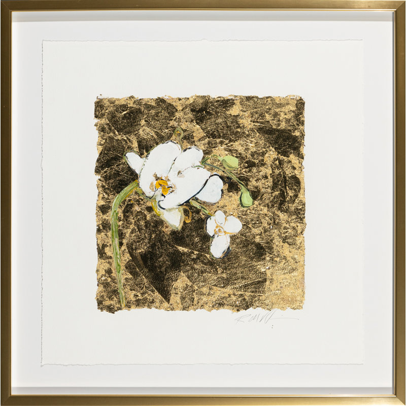 Gold & Orchid Print by Robert Robinson