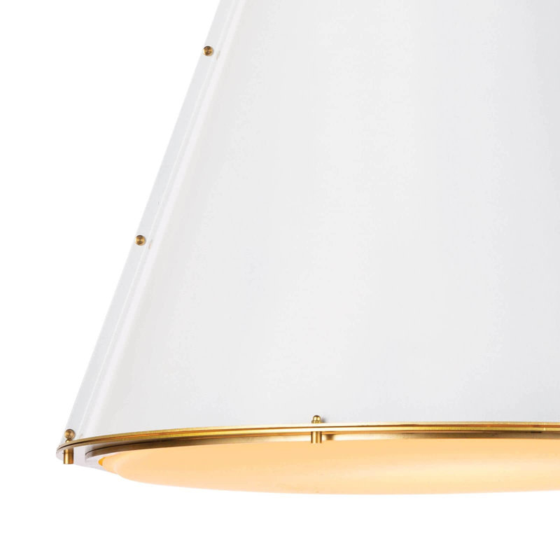 French Maid Chandelier Large, Gold, White