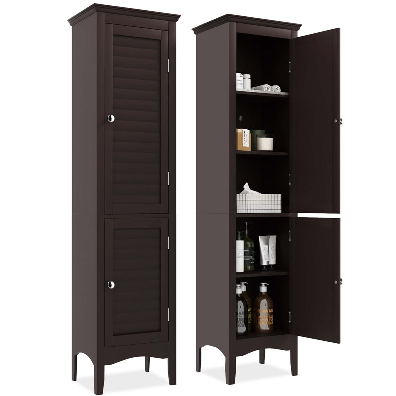 Freestanding Linen Cabinet, Coffee