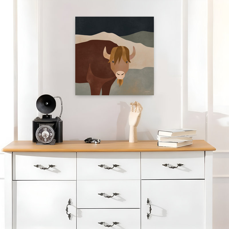 Art moderne bison Mod Boho, H 18 po x l 18 po