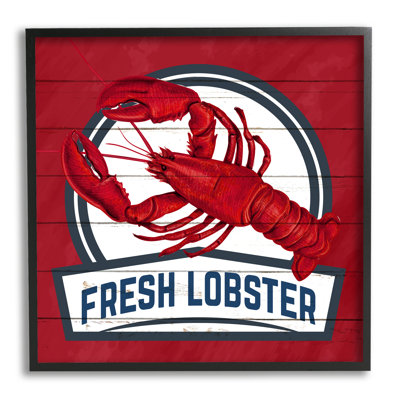 «Red Fresh Lobster», art de la giclée encadrée par Kim Allen