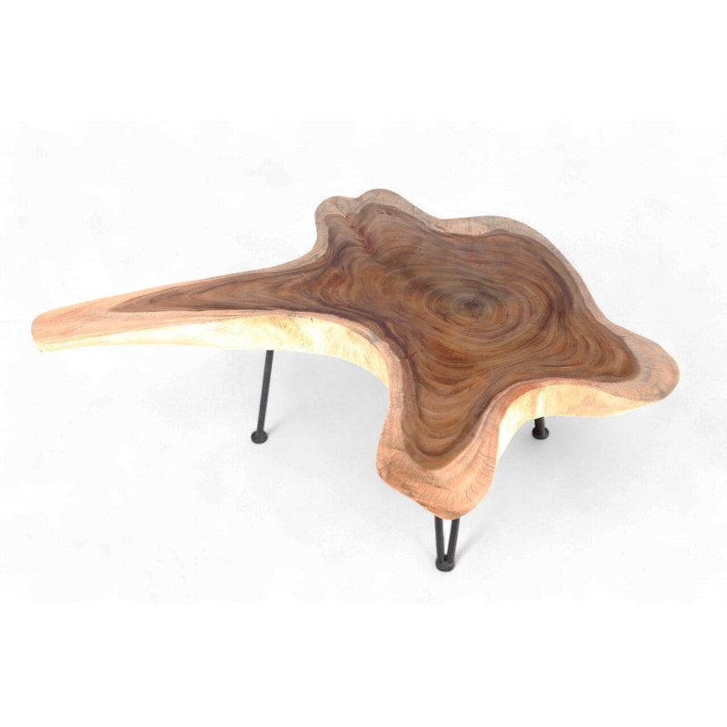 Solid Wood Top Single Coffee Table