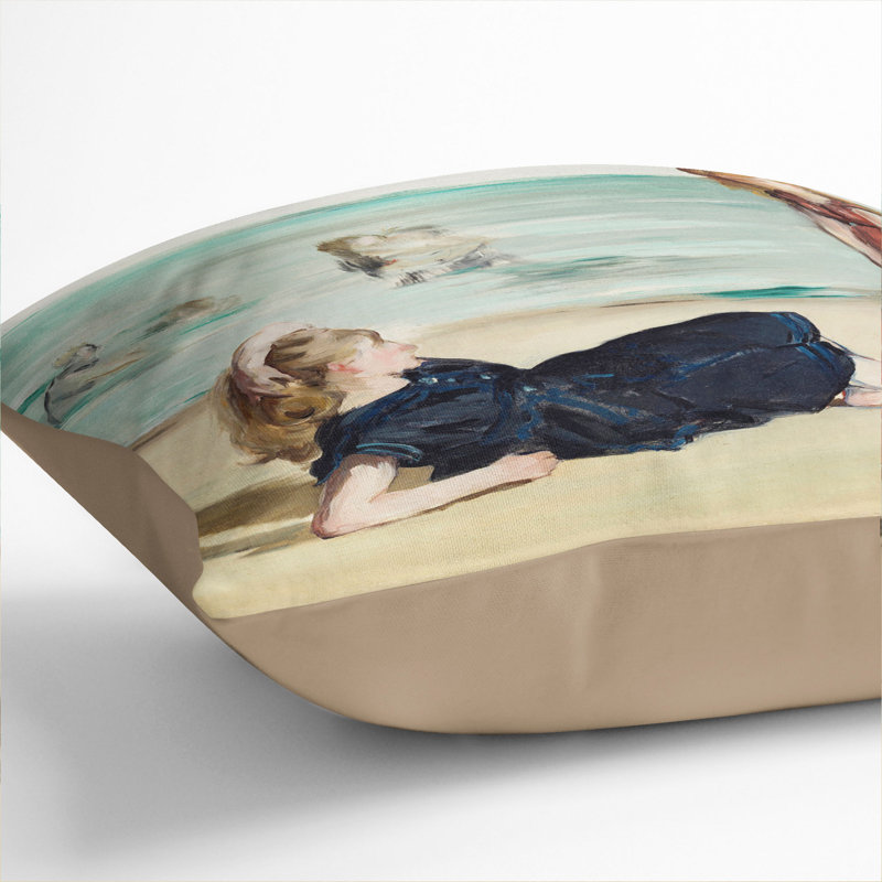 Square Cushion, 40cm H x 40cm W x 15cm D, Stone