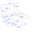 Lit plateforme en bois avec tablettes de rangement et 8 tiroirs Bundrage-1394538224-1394538225