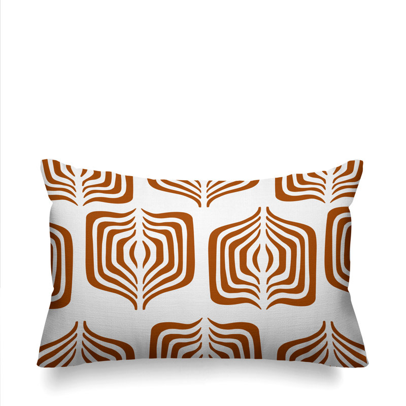 Housse et insert de coussin rectangulaire d'extérieur Dale Tribal, Orange brûlé