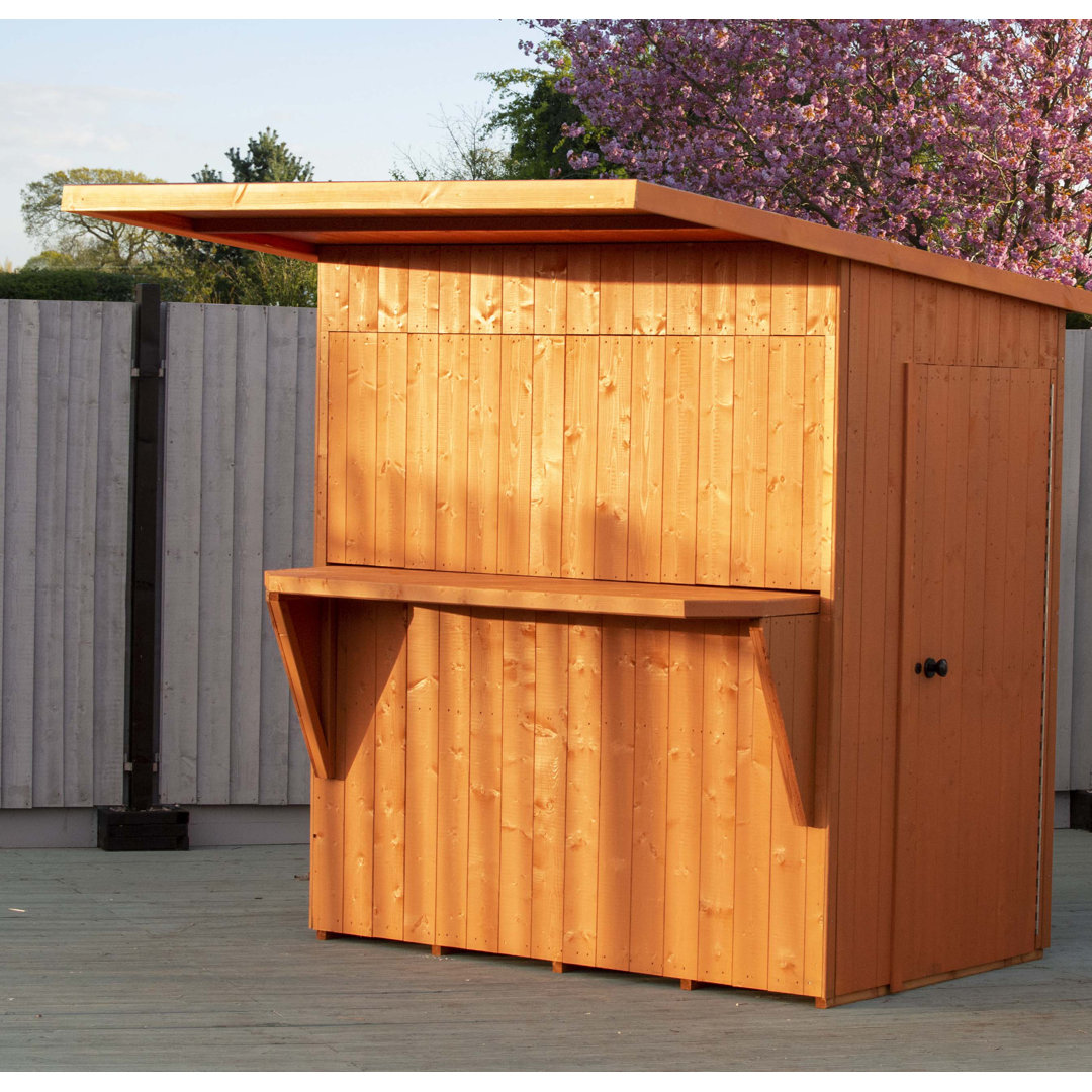 Shire Garden Bar Shed - 6 x 4ft Pent - Brown - New - Image 4