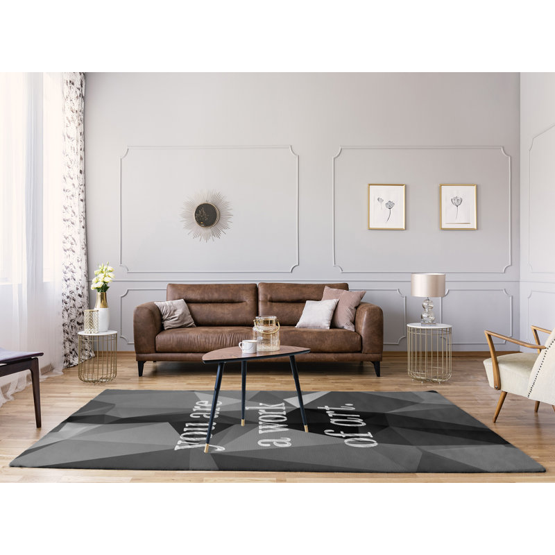 Quotes Chenille Indoor Rug, Rectangle 8' x 10'