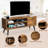 Riley-James 47.24" Mid-Century Modern TV Stand for TVs up to 55", Entertainment Console with Open Shelf and Storage-1045316037