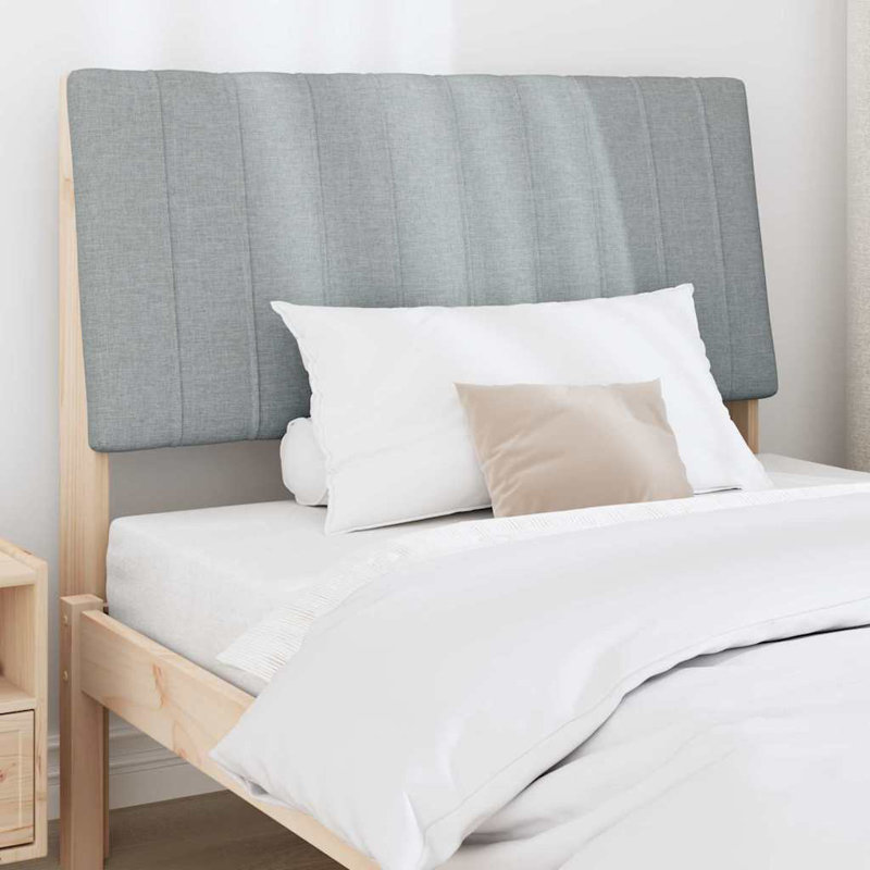 Solid Wood Headboard, Brown, Twin, Light Grey