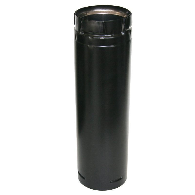 3" X 36" Stainless Black Straight Pipe