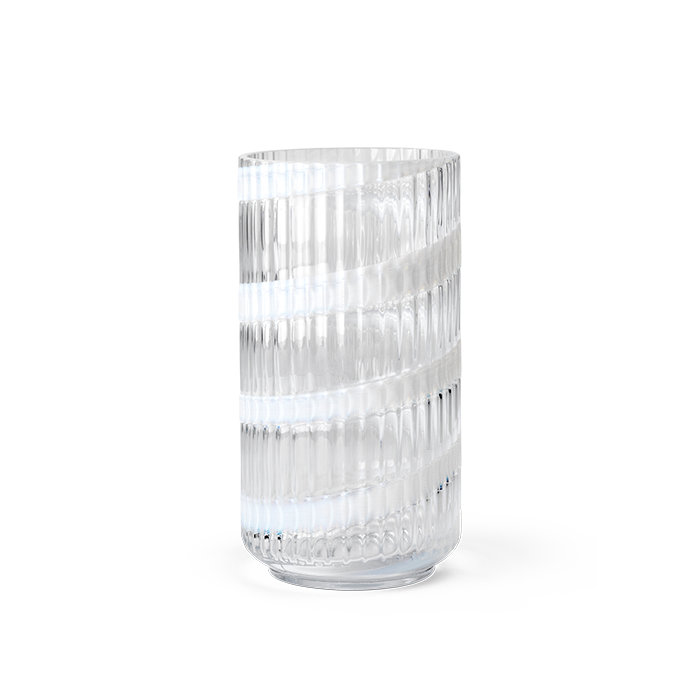 Vase Lyngby, blanc tourbillon, H: 8,1 po, H 8,1 po x l 5,3 po x P 5,3 po