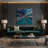 SciFi Quantum particle wave patterns Green Canvas Wall Art-1988592494