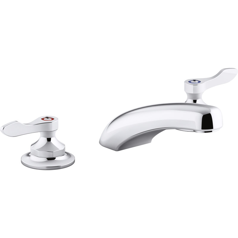 Triton Bowe 0.5 GPM Widespread Bathroom Sink Faucet with Aerated Flow and Lever Handles, Drain Not Included