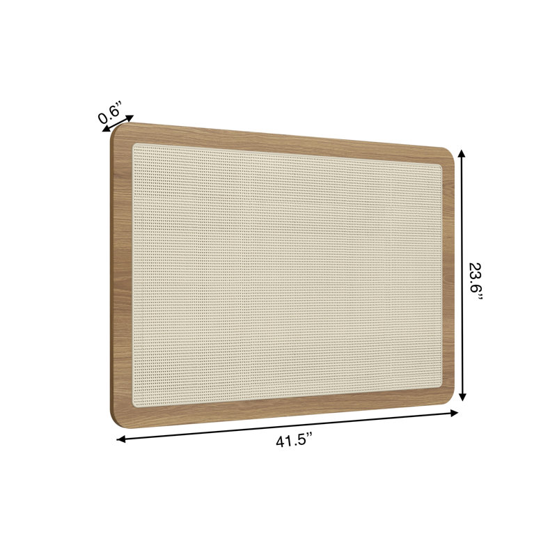 Akeila Upholstered Headboard, Brown/Natural