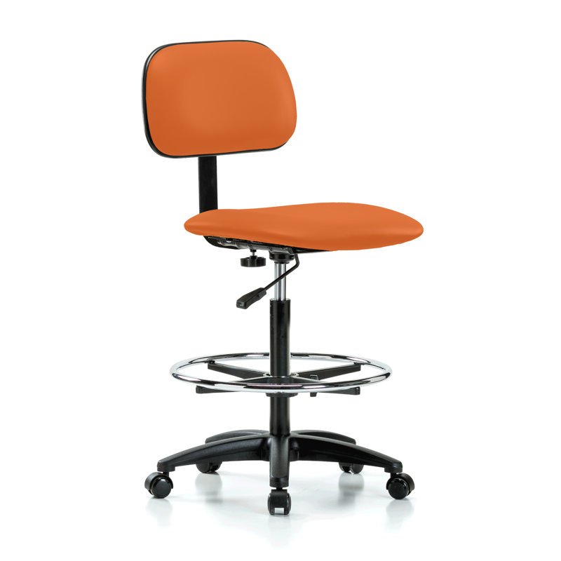 Fauteuil de laboratoire avec dossier réglable et repose-pieds Makan PERCH | Hauteur du banc élevé: 24 à 33,5 po