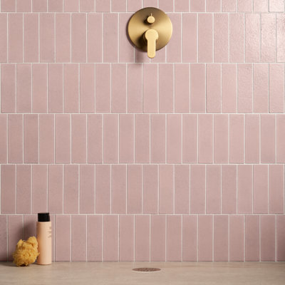 Groovy 2" x 8" Glossy Lava Stone Subway Wall Tile (3.88 Sq. Ft. / Case)