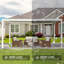Pergola d'extérieur en aluminium avec toit à persiennes l 16 pi x P 10 pi-99603669