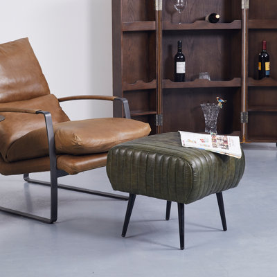 Repose-pieds en cuir Marquette