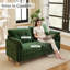 Canapé capitonné en chenille de 62 po avec 2 coussins et poches de rangement George-1876176834