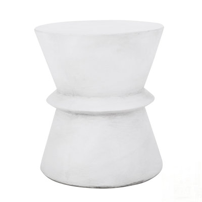Outdoor Lightweight Concrete Side Table with Sleek Hourglass Design and Minimalist Aesthetic for Modern Spaces