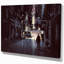 «Man Walking Alone in Dark City», reproduction d'impression sur toile tendue-29495971