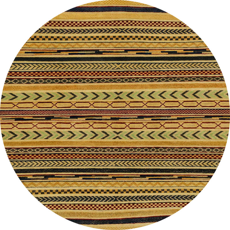 Abstract Indoor Rug, Round 4'