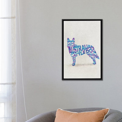 Bouvier australien par Ayse Deniz Akerman, reproduction d'art graphique sur toile tendue